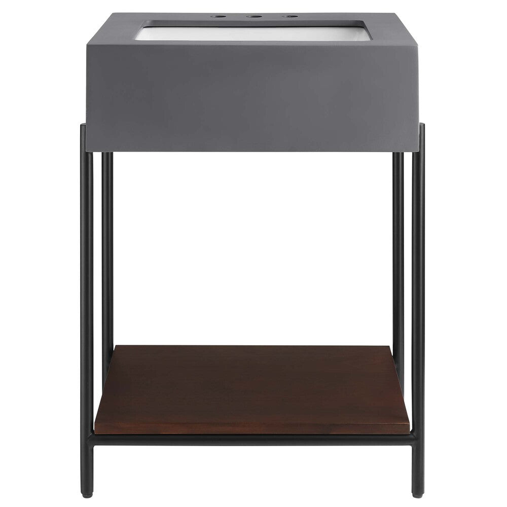 EEI-6861-BLK-WHI Etch 24" Bathroom Vanity with Sink by Modway