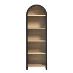 Modway Evie Arched Narrow Bookcase Display Cabinet by Modway-EEI-7201-BLK-OAK