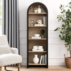 Modway Evie Arched Narrow Bookcase Display Cabinet by Modway-EEI-7201-BLK-OAK