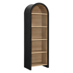 Modway Evie Arched Narrow Bookcase Display Cabinet by Modway-EEI-7201-BLK-OAK