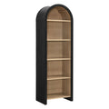 Modway EEI-7201-BLK-OAK Evie Arched Narrow Bookcase Display Cabinet Black
