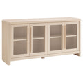 Modway EEI-7287-ASH Evren 4-Door Sideboard Storage Display Cabinet Ash