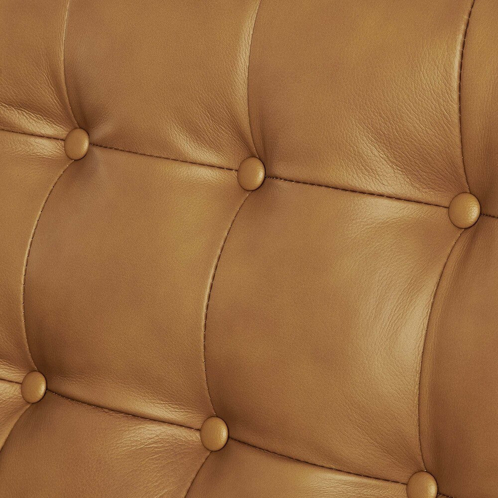 EEI-6100-TAN Exalt Tufted Leather Loveseat by Modway