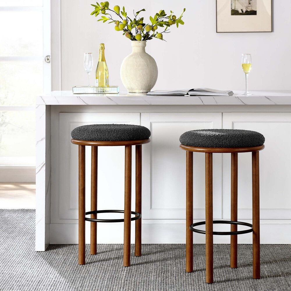 Modway Fable Boucle Fabric Bar Stools Set of 2 by Modway-EEI-6819