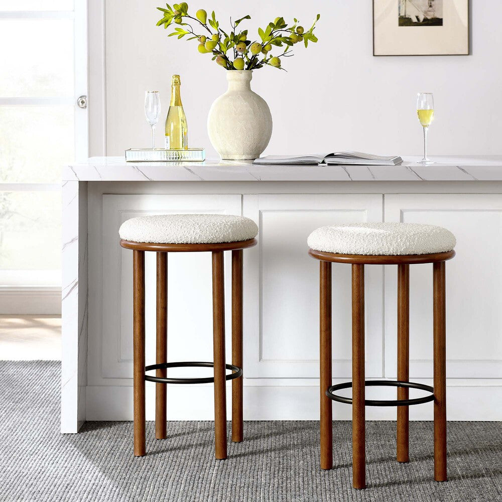 Modway Fable Boucle Fabric Bar Stools Set of 2 by Modway-EEI-6819
