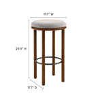 Modway Fable Boucle Fabric Bar Stools Set of 2 by Modway-EEI-6819