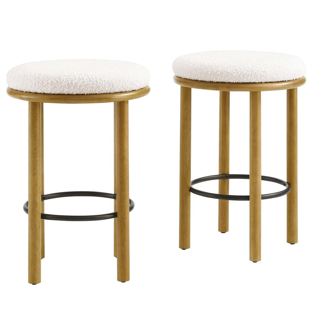 Modway Fable Boucle Fabric Counter Stools Set of 2 by Modway-EEI-6818
