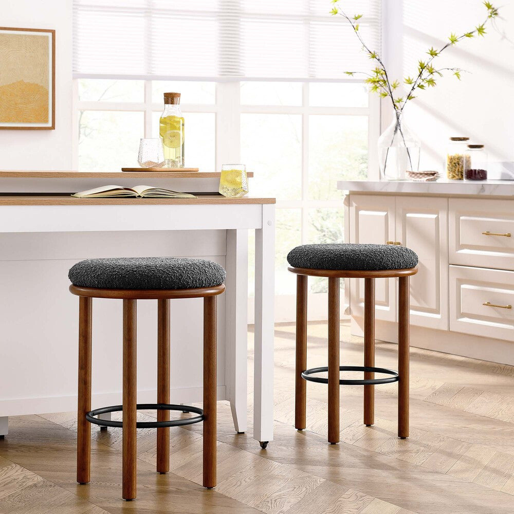 Modway Fable Boucle Fabric Counter Stools Set of 2 by Modway-EEI-6818