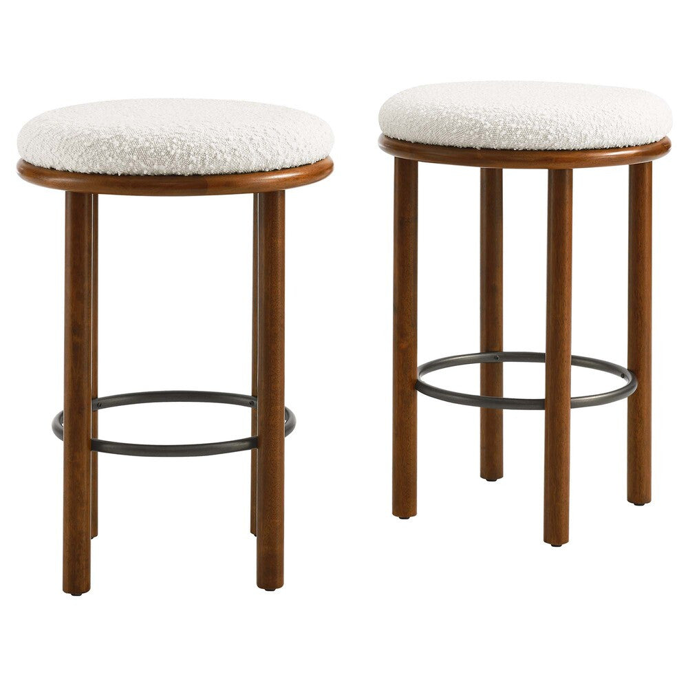 Modway Fable Boucle Fabric Counter Stools Set of 2 by Modway-EEI-6818