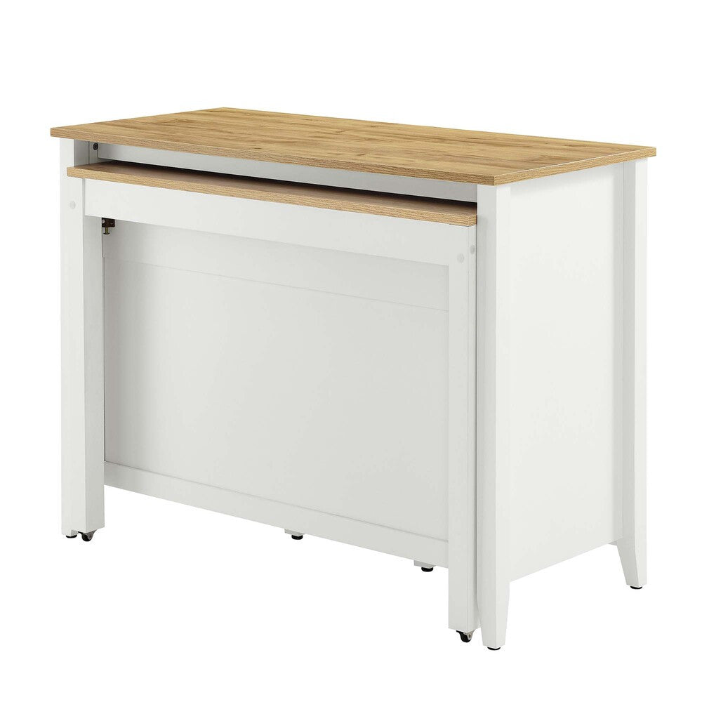 EEI-6728-OAK-WHI Farmstead Kitchen Island by Modway