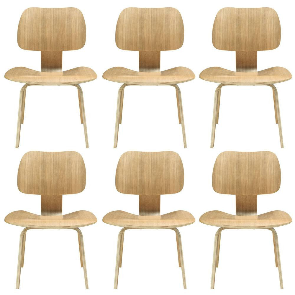 EEI-910-NAT Fathom Dining Chairs Set of 6 by Modway