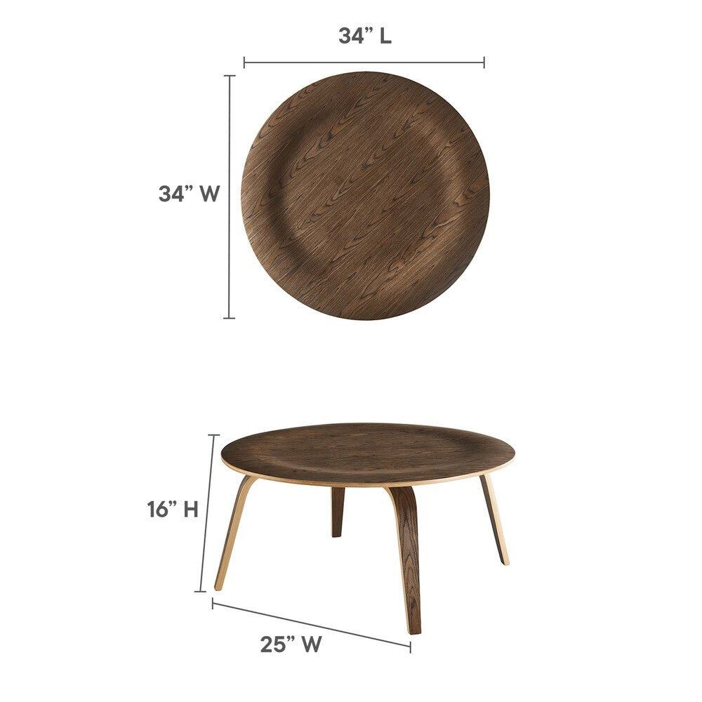 EEI-509-WAL Fathom Wood Coffee Table by Modway