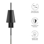 EEI-6532-BLK Faye Metal Wall Sconce by Modway