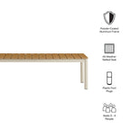 Modway Finn Outdoor Patio Aluminum Bench with Faux Wood Top by Modway-EEI-7238-NAT