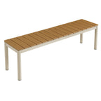 Modway Finn Outdoor Patio Aluminum Bench with Faux Wood Top by Modway-EEI-7238-NAT