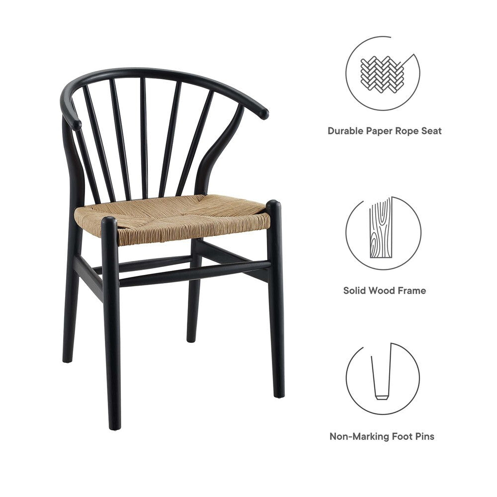 EEI-4168 Flourish Spindle Wood Dining Side Chair Set of 2 by Modway