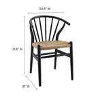 EEI-4168 Flourish Spindle Wood Dining Side Chair Set of 2 by Modway