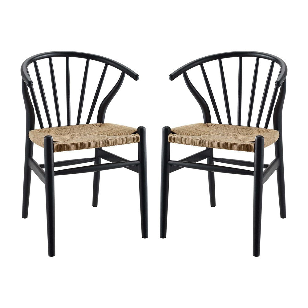 EEI-4168 Flourish Spindle Wood Dining Side Chair Set of 2 by Modway