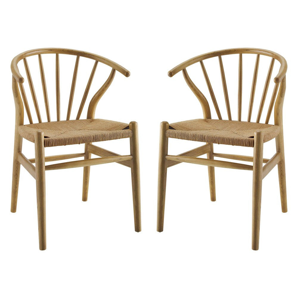 EEI-4168 Flourish Spindle Wood Dining Side Chair Set of 2 by Modway
