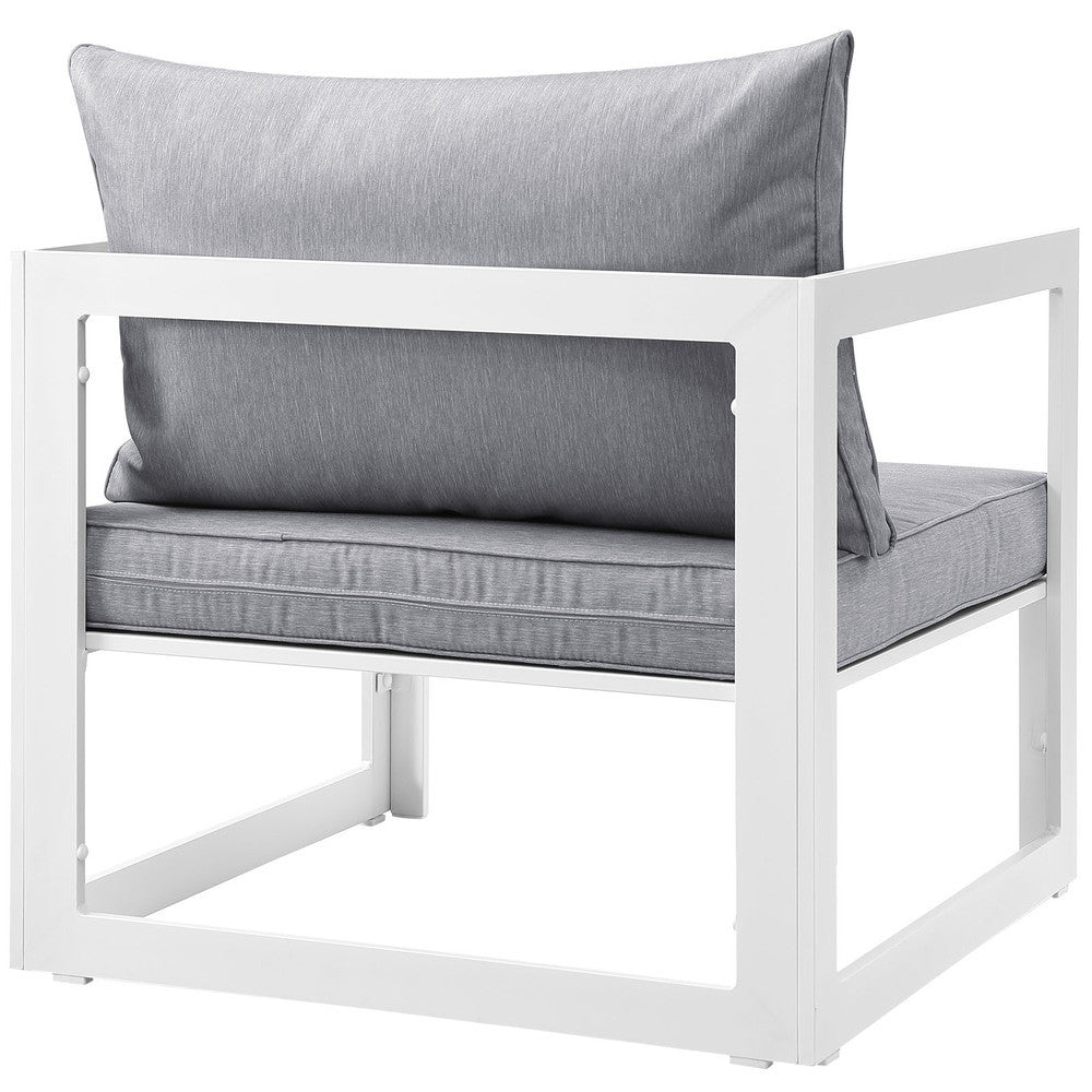EEI-1517-WHI-GRY Fortuna Outdoor Patio Armchair by Modway