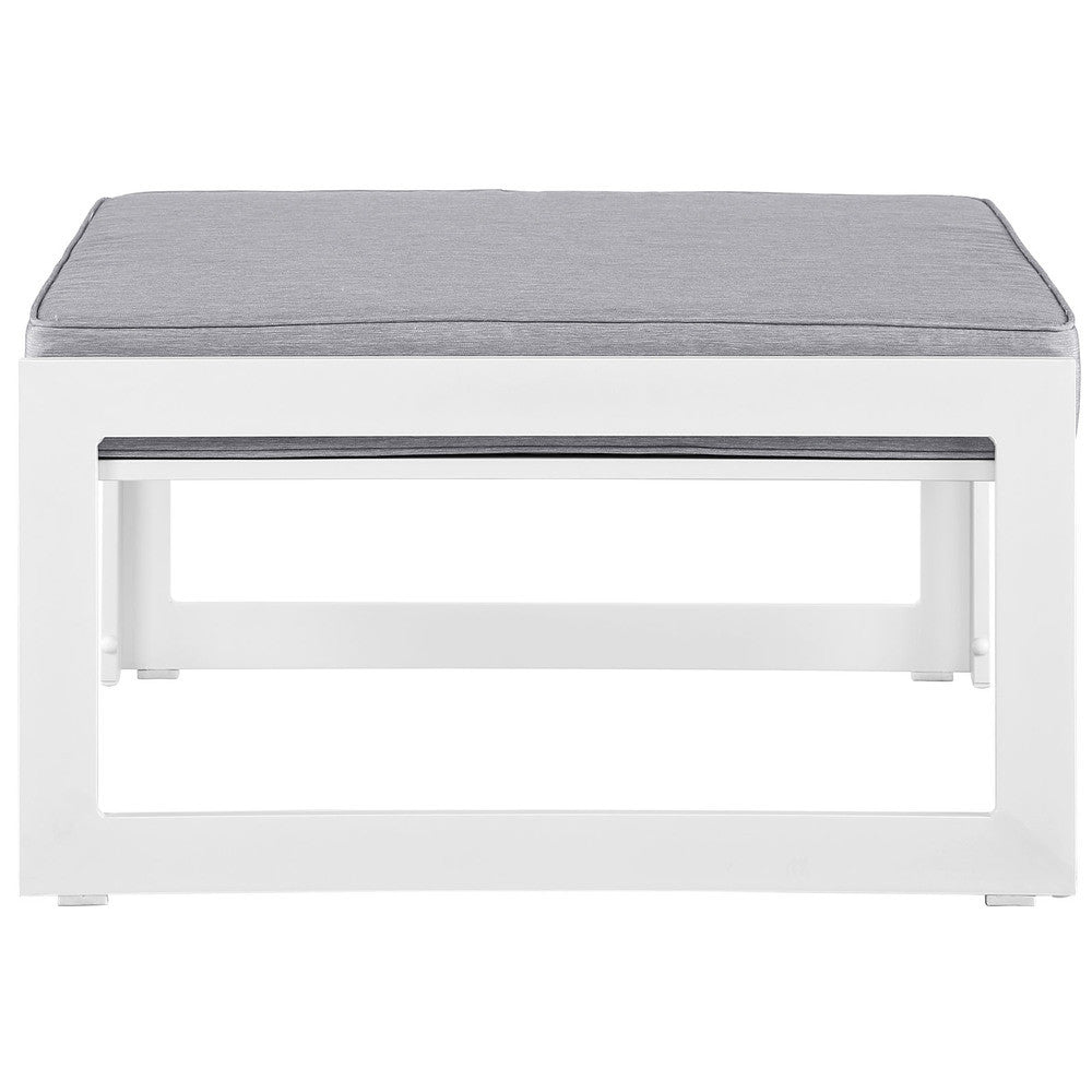 EEI-1521-WHI-GRY Fortuna Outdoor Patio Ottoman by Modway