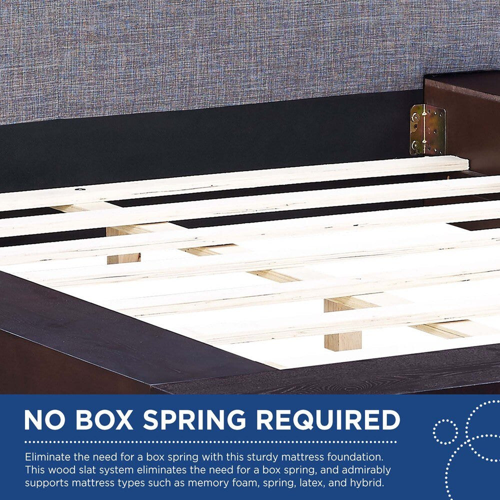 MOD-5721 Freja Fabric Queen Platform Bed by Modway