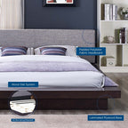 MOD-5721 Freja Fabric Queen Platform Bed by Modway