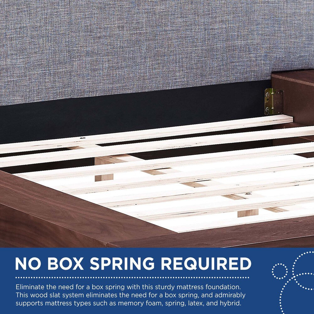 MOD-5721 Freja Fabric Queen Platform Bed by Modway