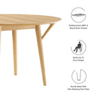 EEI-5511-OAK-OAK Gallant 47" Round Dining Table by Modway