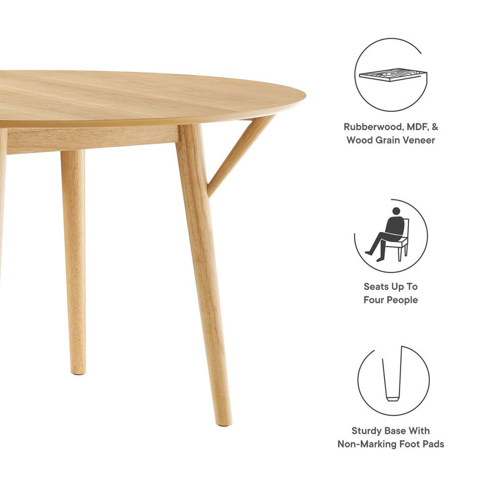 EEI-5511-OAK-OAK Gallant 47" Round Dining Table by Modway