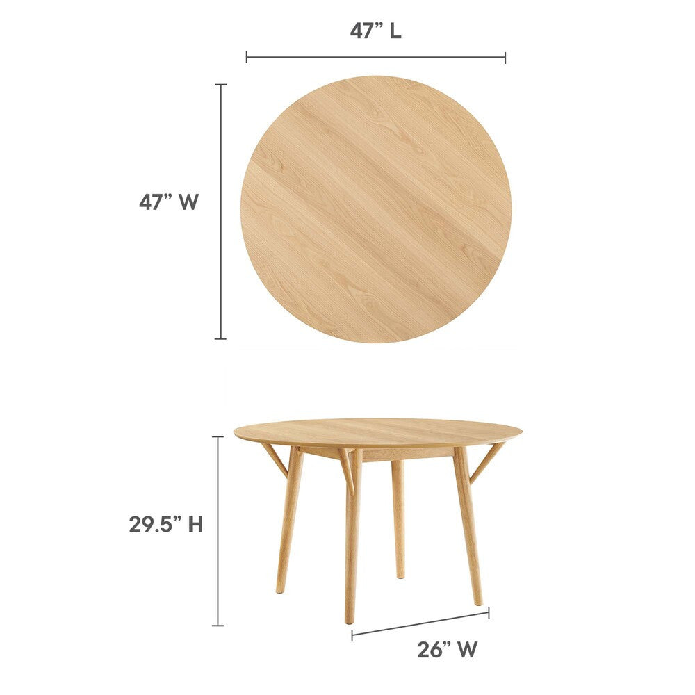 EEI-5511-OAK-OAK Gallant 47" Round Dining Table by Modway