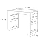 EEI-6730-OAK-GRY Galley 3-Piece Kitchen Island and Stool Set by Modway