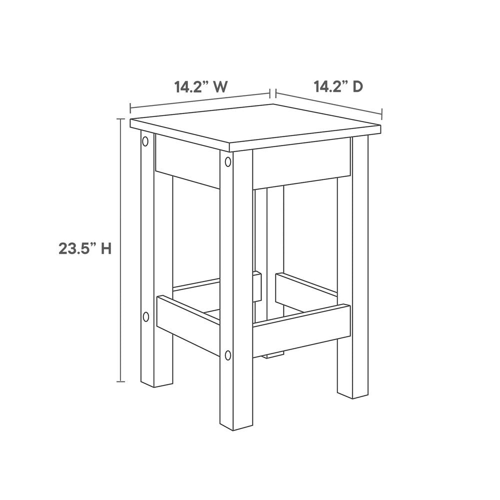 EEI-6730-OAK-GRY Galley 3-Piece Kitchen Island and Stool Set by Modway