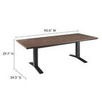 EEI-6948 Gavelston 91" Outdoor Patio Aluminum Dining Table by Modway