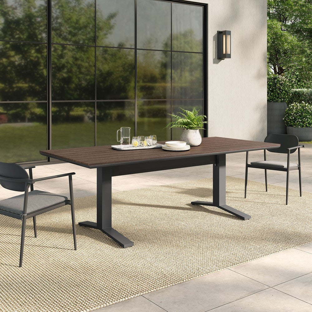 EEI-6948 Gavelston 91" Outdoor Patio Aluminum Dining Table by Modway