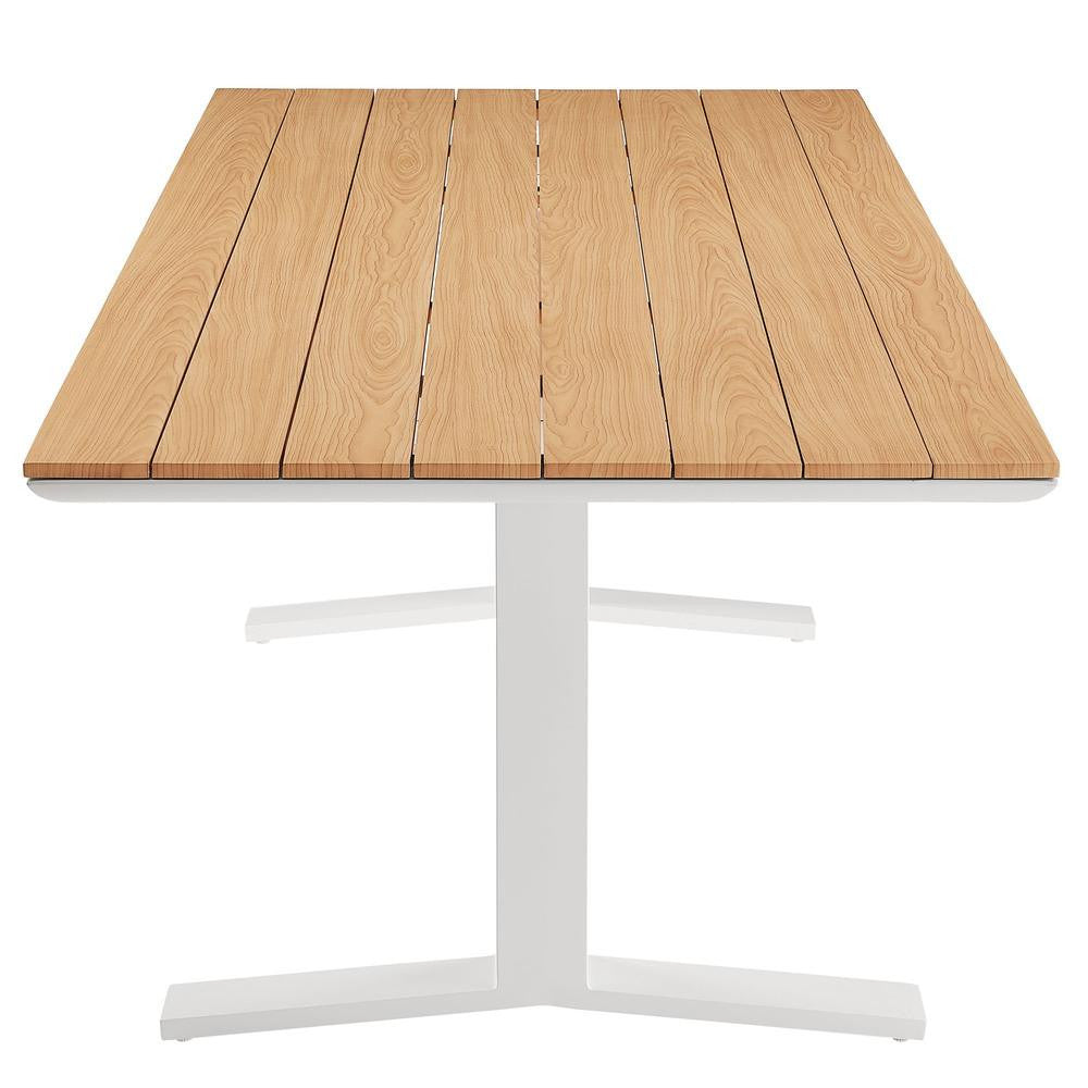 EEI-6948 Gavelston 91" Outdoor Patio Aluminum Dining Table by Modway