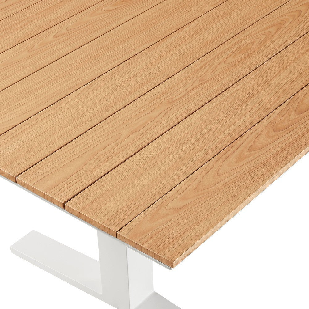 EEI-6948 Gavelston 91" Outdoor Patio Aluminum Dining Table by Modway