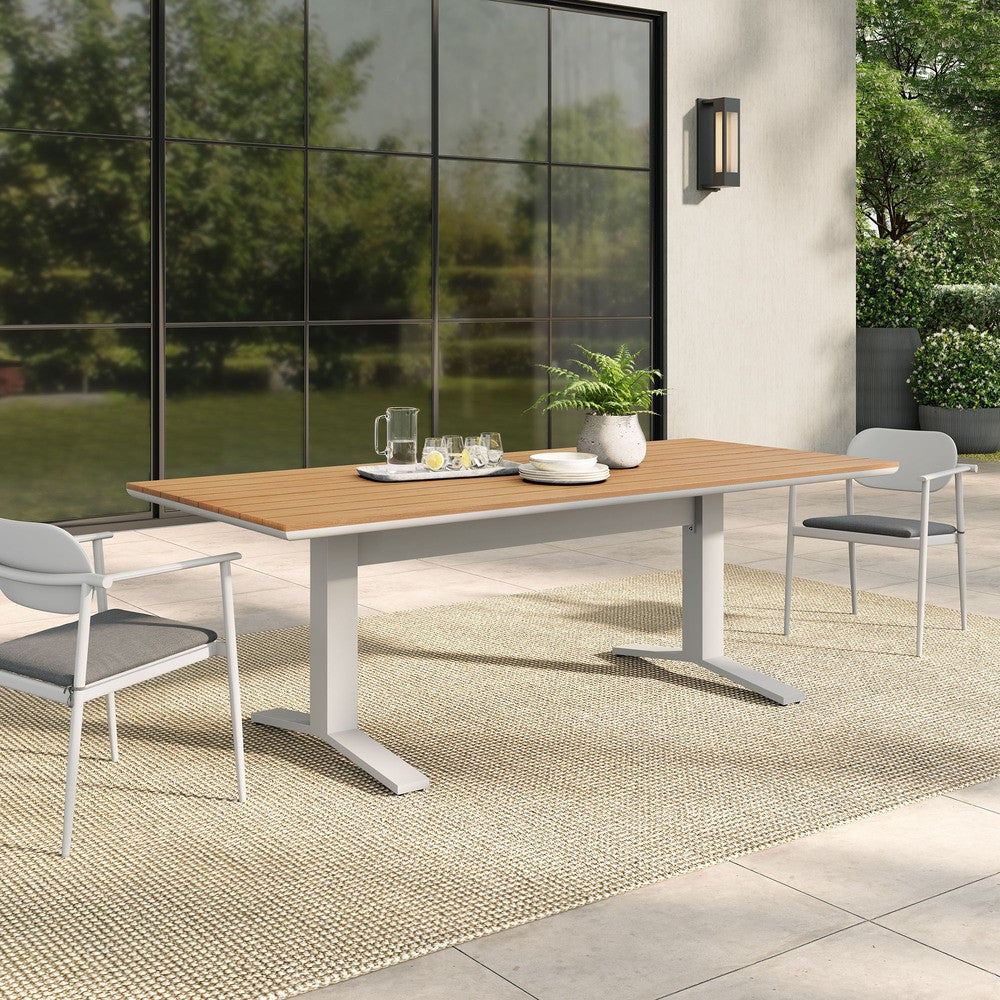 EEI-6948 Gavelston 91" Outdoor Patio Aluminum Dining Table by Modway