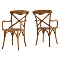Modway EEI-3479-WAL Gear Dining Armchair Set of 2 Walnut