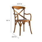 EEI-3480-WAL Gear Dining Armchair Set of 4 by Modway