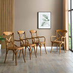 EEI-3480-WAL Gear Dining Armchair Set of 4 by Modway