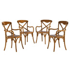 EEI-3480-WAL Gear Dining Armchair Set of 4 by Modway