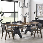 EEI-6149-BLK-NAT Genuine 96" Crank Adjustable Height Dining and Conference Table by Modway