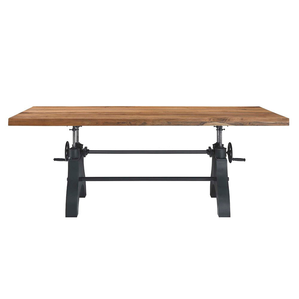 EEI-6149-BLK-NAT Genuine 96" Crank Adjustable Height Dining and Conference Table by Modway