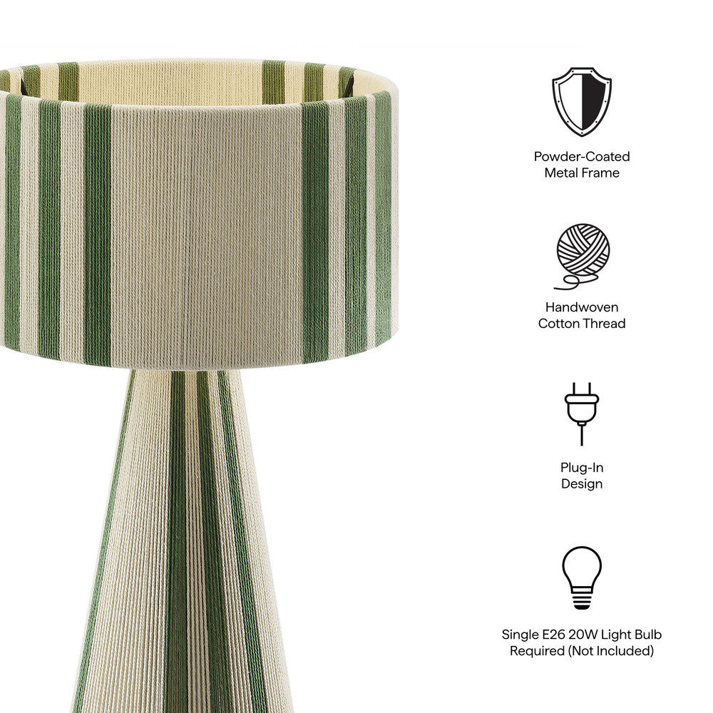 Modway Gia Handwoven Cotton Thread Striped or Plain Table Lamp by Modway-EEI-7262