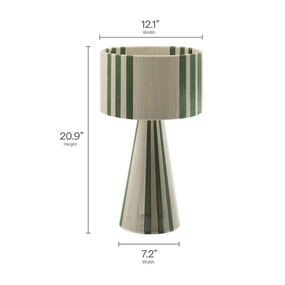 Modway Gia Handwoven Cotton Thread Striped or Plain Table Lamp by Modway-EEI-7262