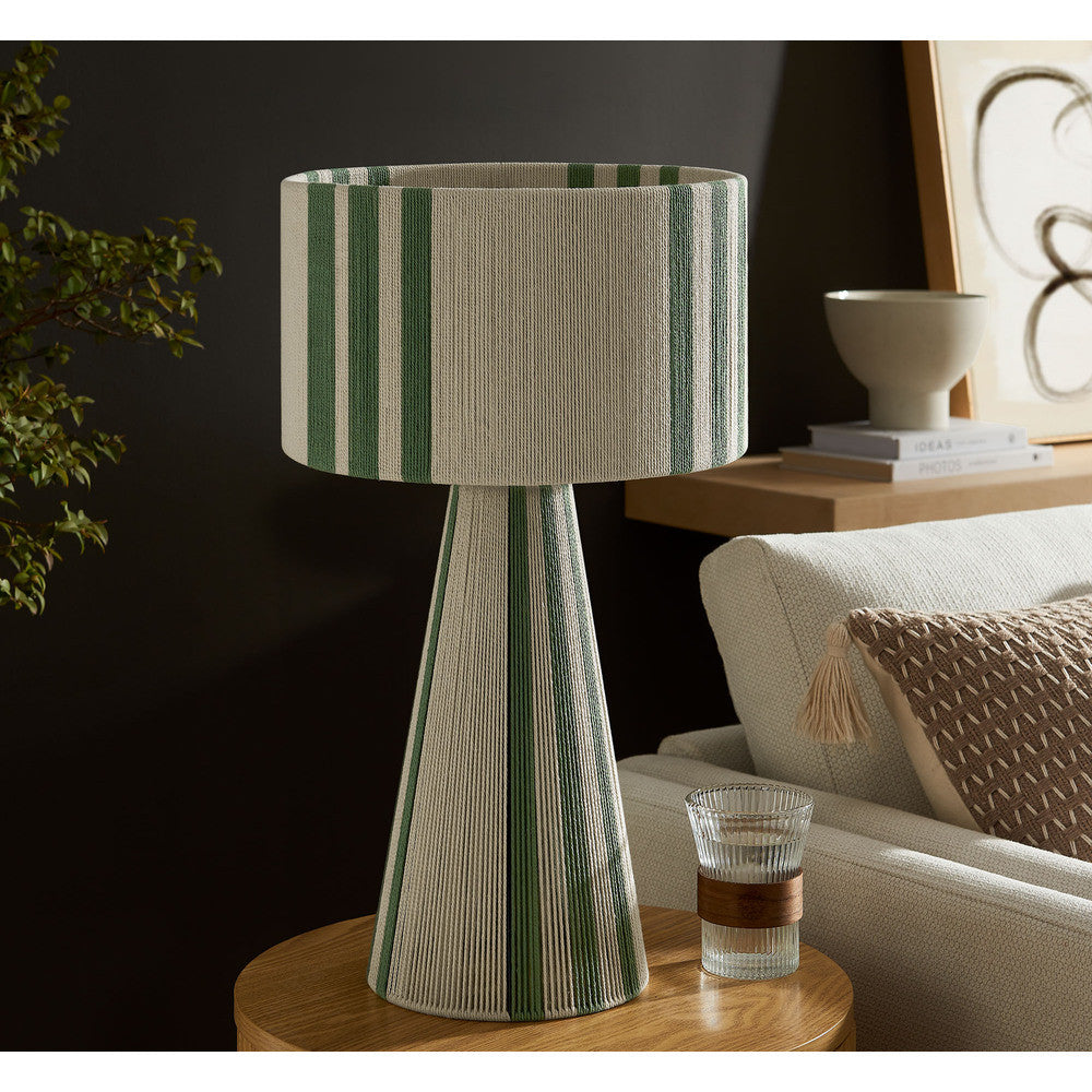 Modway Gia Handwoven Cotton Thread Striped or Plain Table Lamp by Modway-EEI-7262