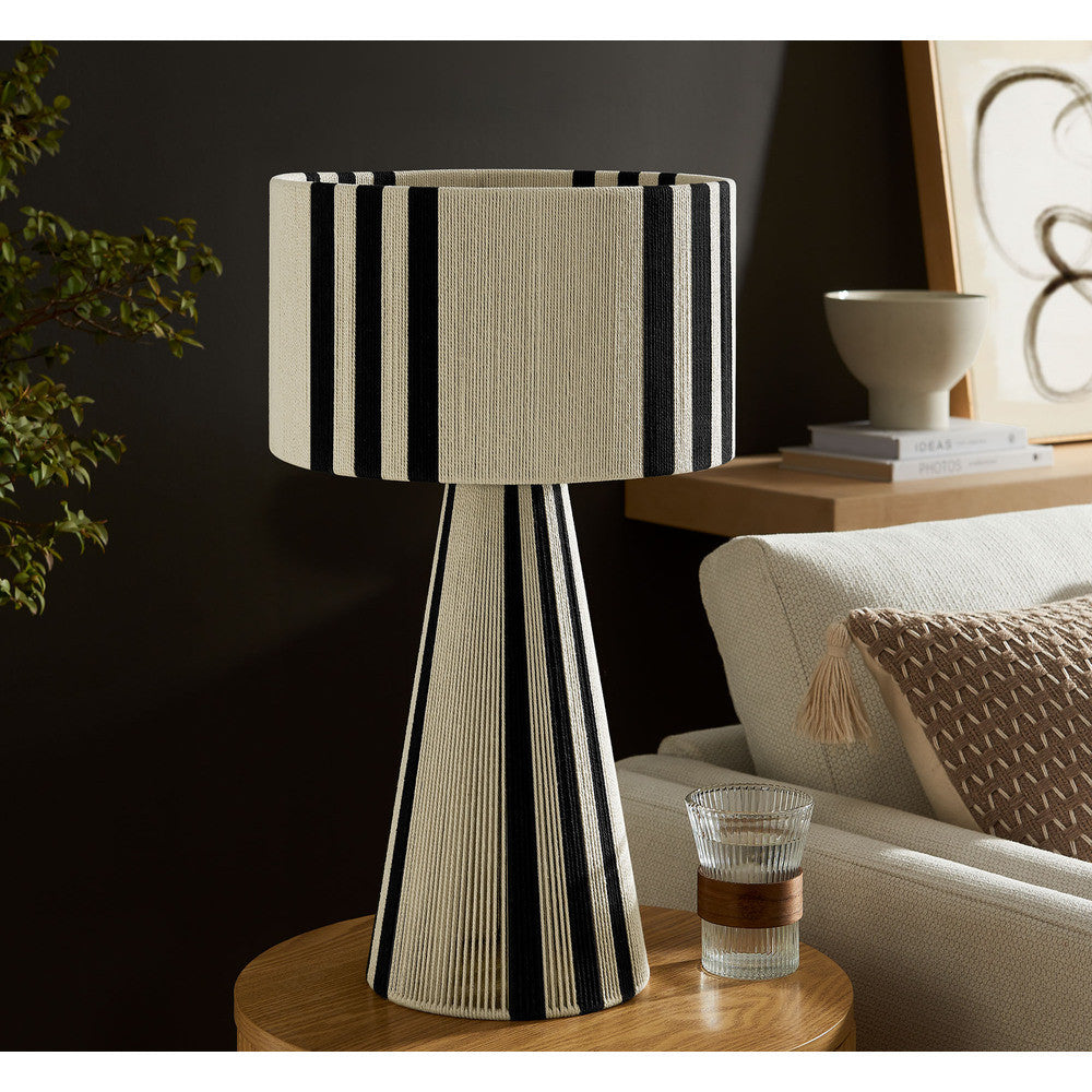 Modway Gia Handwoven Cotton Thread Striped or Plain Table Lamp by Modway-EEI-7262