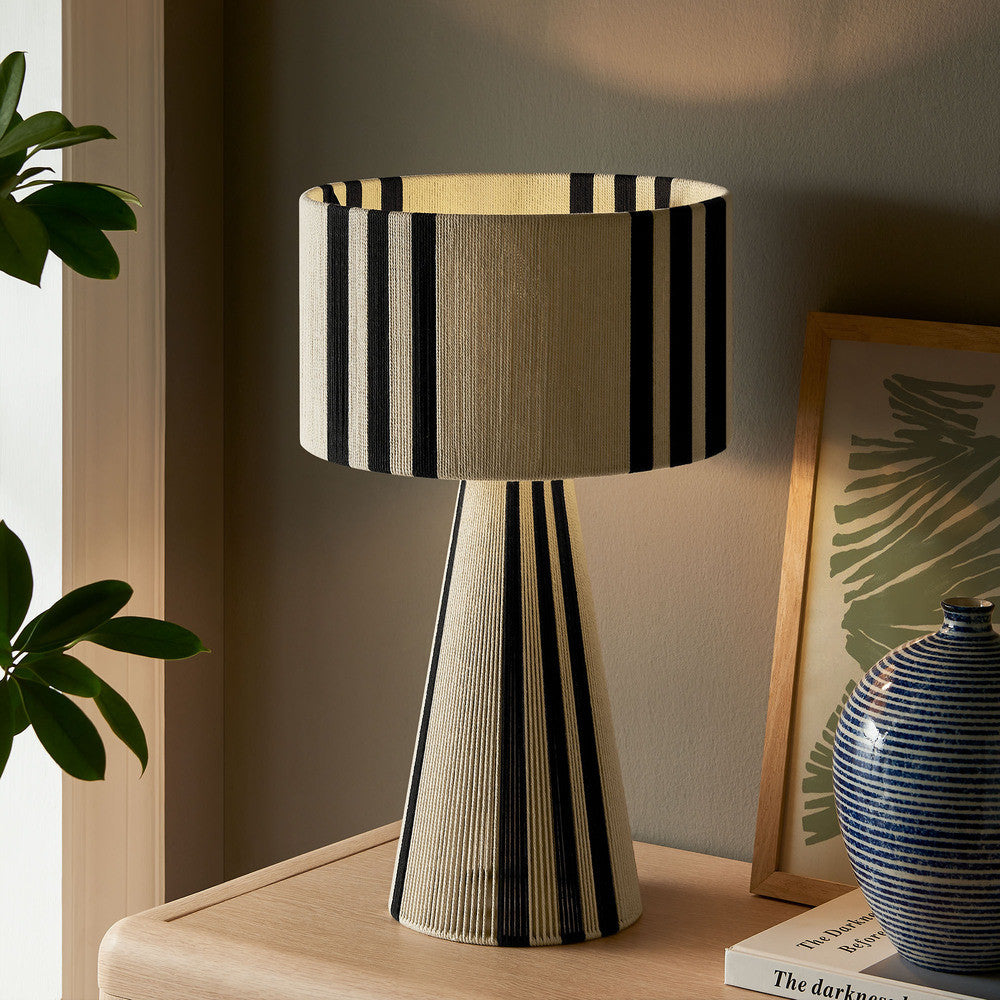 Modway Gia Handwoven Cotton Thread Striped or Plain Table Lamp by Modway-EEI-7262
