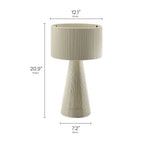 Modway Gia Handwoven Cotton Thread Striped or Plain Table Lamp by Modway-EEI-7262